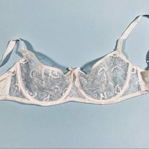 Le Mystique Lace Demi Cup Underwire Bra Size 34D